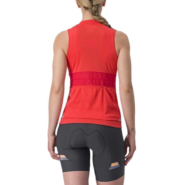 Castelli Anima 4 Hihaton Pyöräilypaita Oranssi XL Nainen