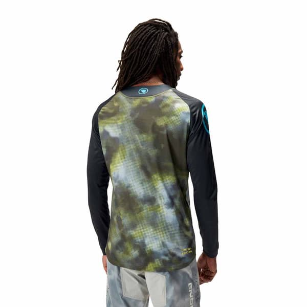 Endura Pixel Cloud Ltd Långärmad Endurotröja Grönt XL Man