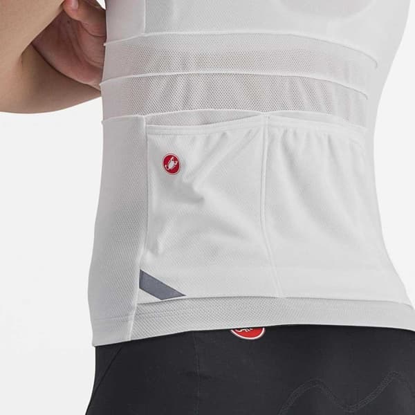Castelli Anima 4 Hihaton Pyöräilypaita Valkoinen S Nainen