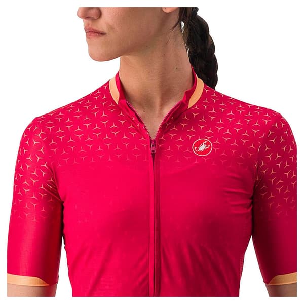Castelli Pezzi Korta ärmar Cykeltröja Röd XS Kvinna