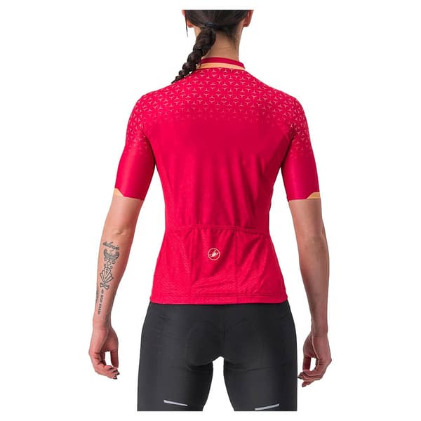 Castelli Pezzi Korta ärmar Cykeltröja Röd XS Kvinna