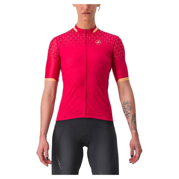 Castelli Pezzi Korta ärmar Cykeltröja Röd XS Kvinna