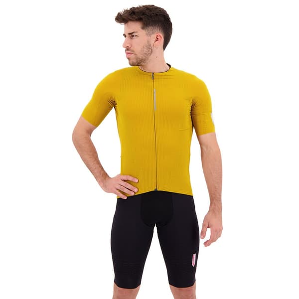 Q36.5 Pinstripe Pro Lyhythihainen Pyöräilypaita Keltainen XL Mies