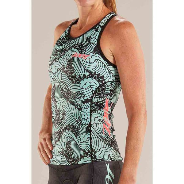 Zoot Ltd Racerback Tokyo Ærmeløs Cykeltrøje Grå 2XL Kvinde