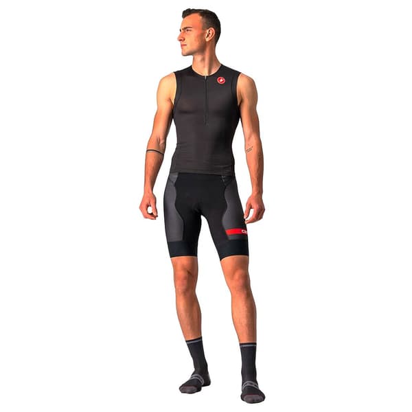 Castelli Free Tri 2 Hihaton Pyöräilypaita Musta S Mies
