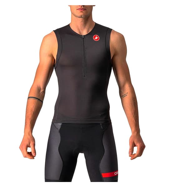Castelli Free Tri 2 Hihaton Pyöräilypaita Musta S Mies