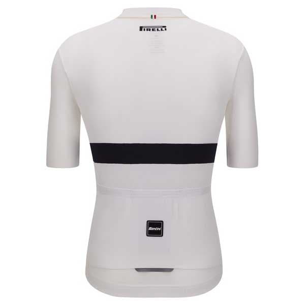 Santini Pirelli Korta ärmar Cykeltröja Vit 2XL Man