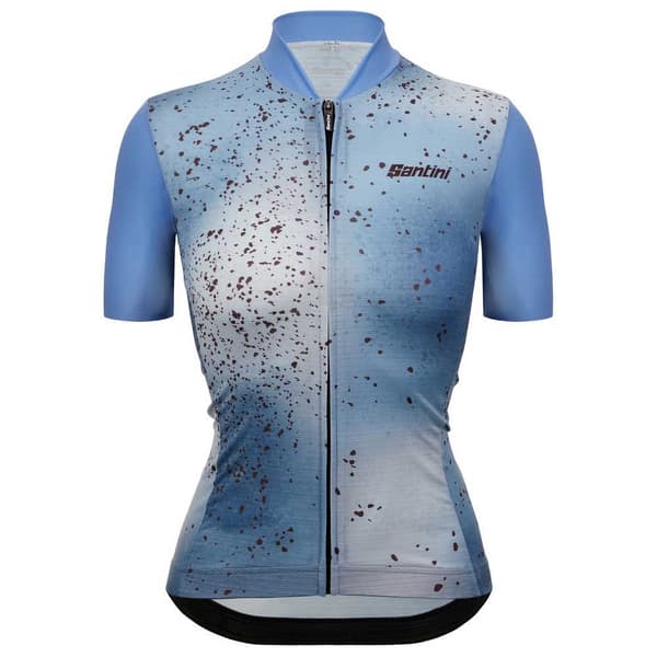 Santini Fango Korta ärmar Cykeltröja Blå 2XL Kvinna