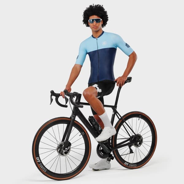 Siroko M2 Teide Korta ärmar Cykeltröja Blå S Man