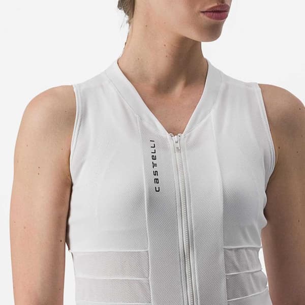 Castelli Anima 4 Ærmeløs Cykeltrøje Hvid XS Kvinde