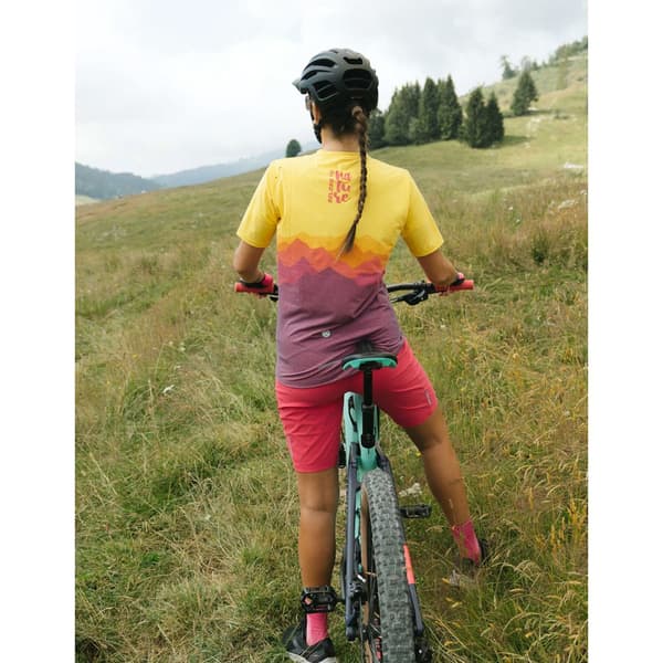 Bicycle Line Dolomiti Kortærmet Trøje Gul,Rosa S Kvinde
