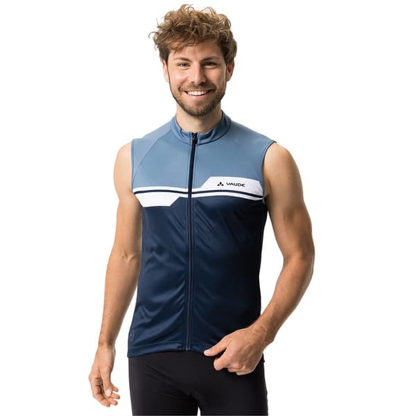 Vaude Bike Posta Fz Tricot Ärmlös Cykeltröja Blå S Man