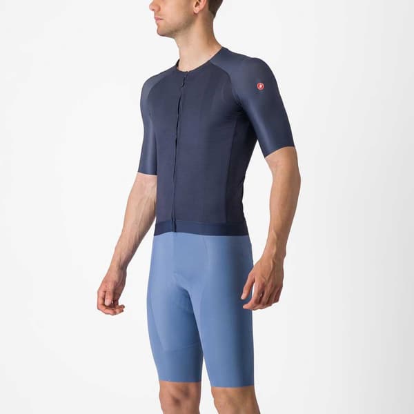 Castelli Aero Race 7.0 Korta ärmar Cykeltröja Blå XL Man