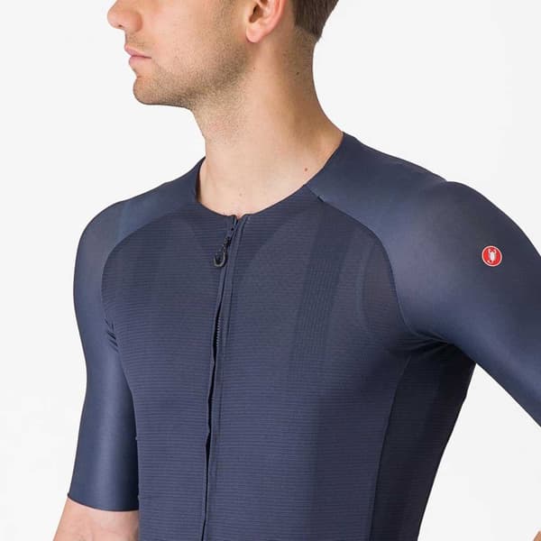 Castelli Aero Race 7.0 Korta ärmar Cykeltröja Blå XL Man