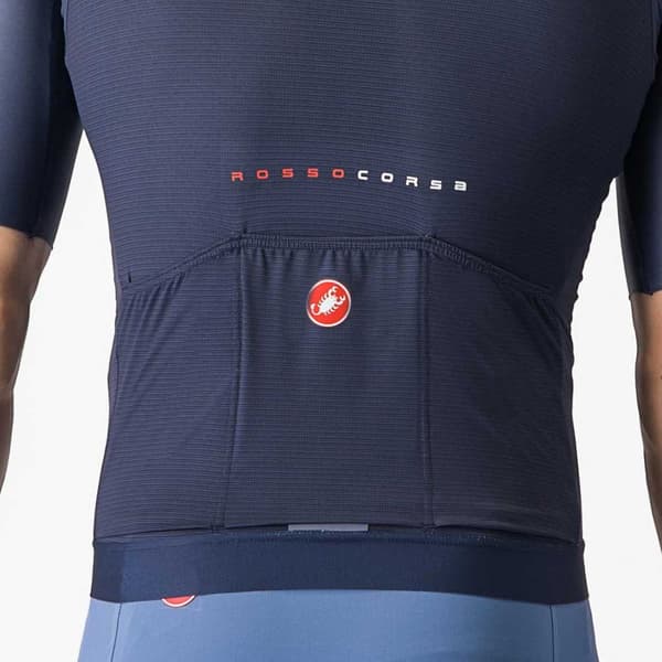 Castelli Aero Race 7.0 Korta ärmar Cykeltröja Blå XL Man