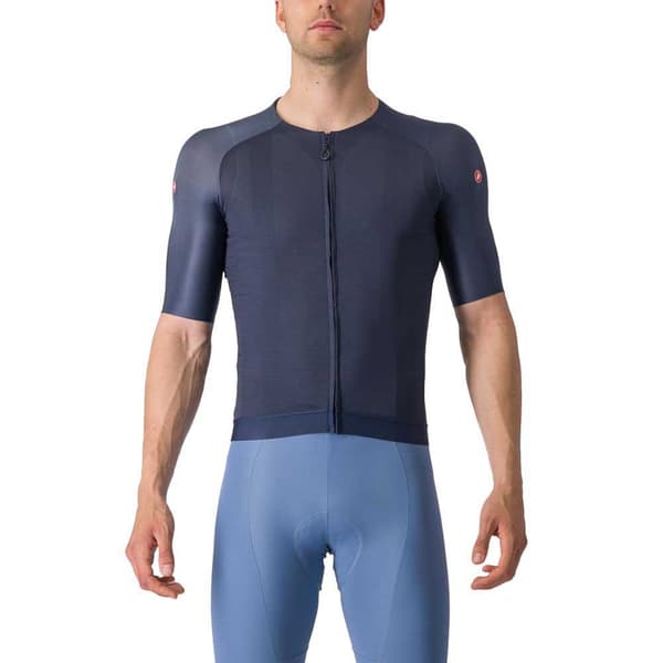 Castelli Aero Race 7.0 Korta ärmar Cykeltröja Blå XL Man