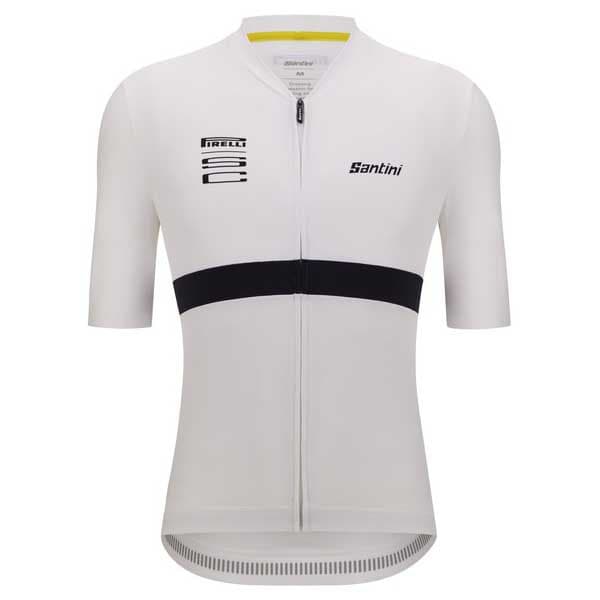 Santini Pirelli Korta ärmar Cykeltröja Vit 3XL Man
