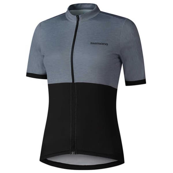 Shimano Element Korta ärmar Cykeltröja Grå M Kvinna