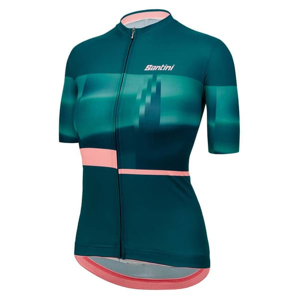 Santini Mirage Korta ärmar Cykeltröja Grönt 2XL Kvinna