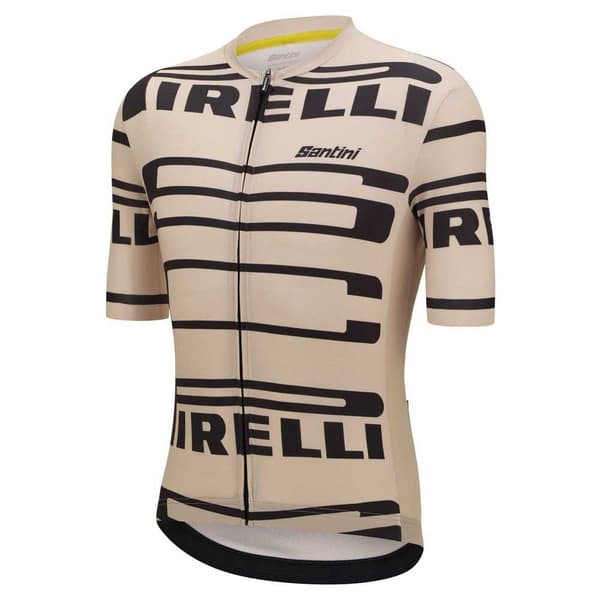 Santini Pirelli Kortærmet Trøje Beige XL Mand