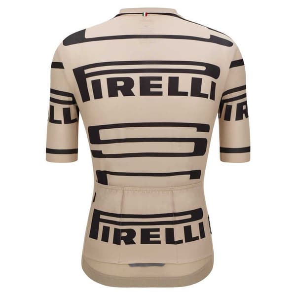 Santini Pirelli Kortærmet Trøje Beige XL Mand