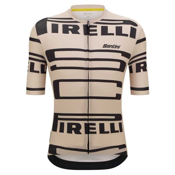 Santini Pirelli Kortærmet Trøje Beige XL Mand