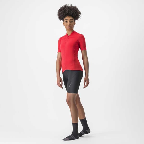 Castelli Anima 4 Lyhythihainen Pyöräilypaita Punainen XS Nainen