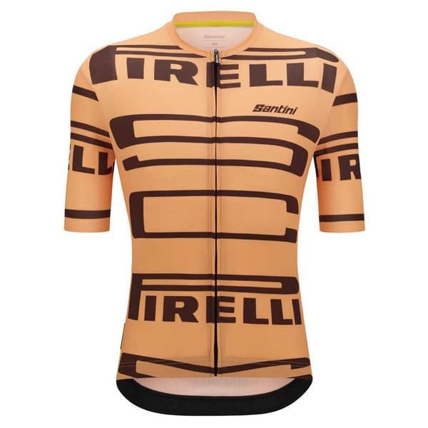 Santini Pirelli Kortærmet Trøje Orange M Mand