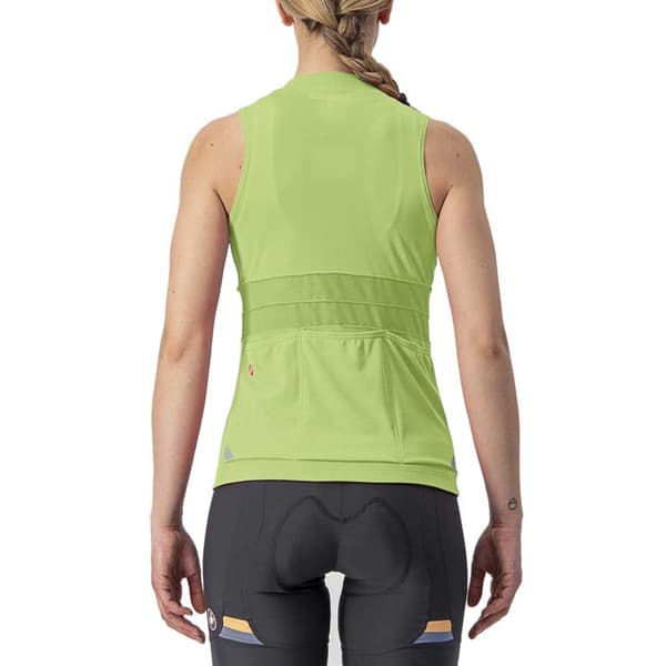 Castelli Anima 4 Ärmlös Cykeltröja Grönt XS Kvinna