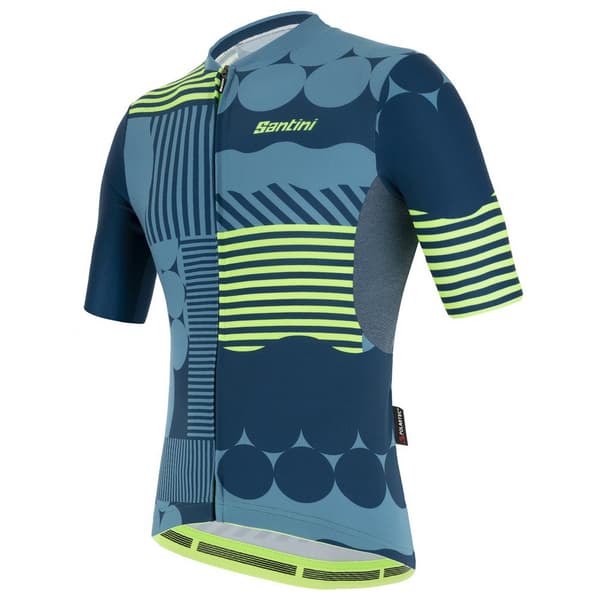 Santini Delta Optic Korta ärmar Cykeltröja Blå S Man