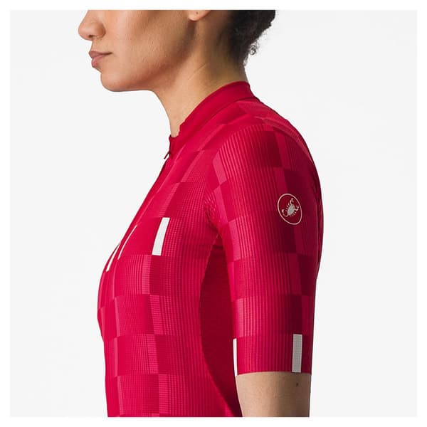 Castelli Dimensione Korta ärmar Cykeltröja Röd L Kvinna