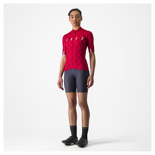 Castelli Dimensione Korta ärmar Cykeltröja Röd L Kvinna