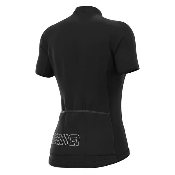 Ale Solid Color Block Korta ärmar Cykeltröja Svart XL Kvinna