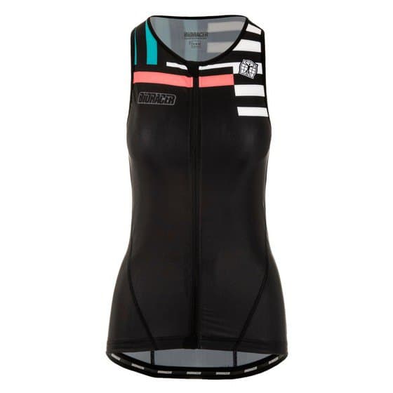Bioracer Tri Top Zipper Ærmeløs Cykeltrøje Sort M Kvinde