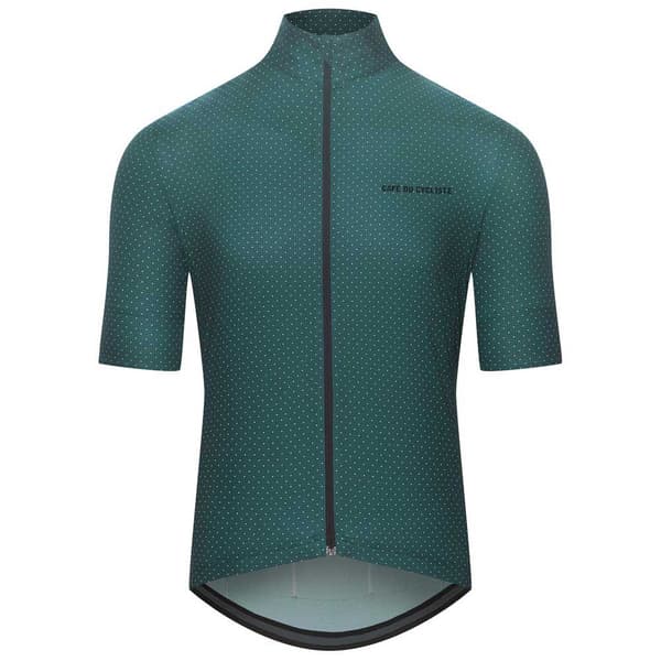 CafÉ Du Cycliste Fleurette Lyhythihainen Pyöräilypaita Vihreä,Sininen M Mies