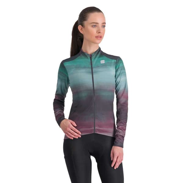 Sportful Flow Supergiara Thermal Langærmet Trøje Grøn S Kvinde