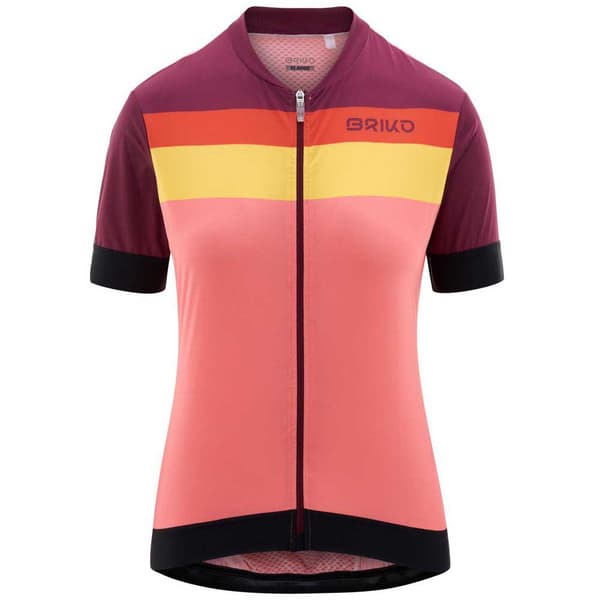 Briko Stripe 241158w Korta ärmar Cykeltröja Rosa M Kvinna