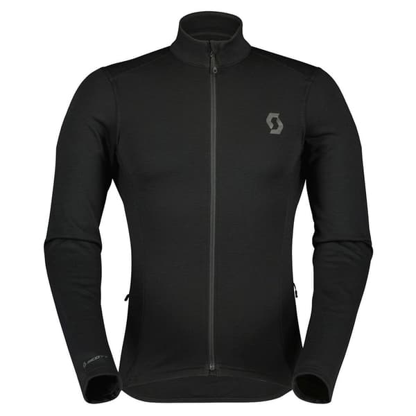 Scott Gravel Warm Merino Långärmad Trikå Svart M Man