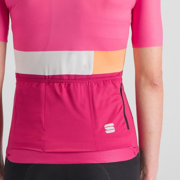 Sportful Snap Korta ärmar Cykeltröja Rosa L Kvinna