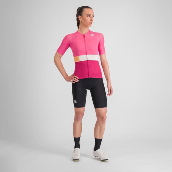 Sportful Snap Korta ärmar Cykeltröja Rosa L Kvinna