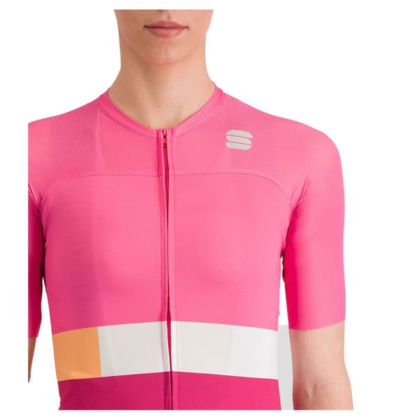 Sportful Snap Korta ärmar Cykeltröja Rosa L Kvinna