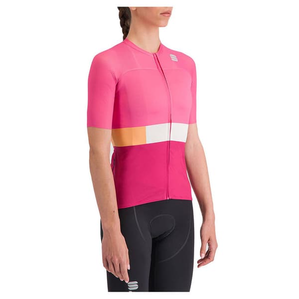 Sportful Snap Korta ärmar Cykeltröja Rosa L Kvinna