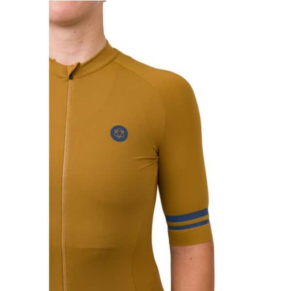 Agu Solid Iii Korta ärmar Cykeltröja Gul L Kvinna