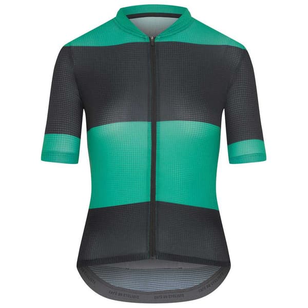 CafÉ Du Cycliste Angeline Korta ärmar Cykeltröja Grönt,Svart M Kvinna