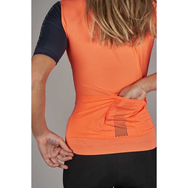 Mavic Essential Korta ärmar Cykeltröja Orange XS Kvinna