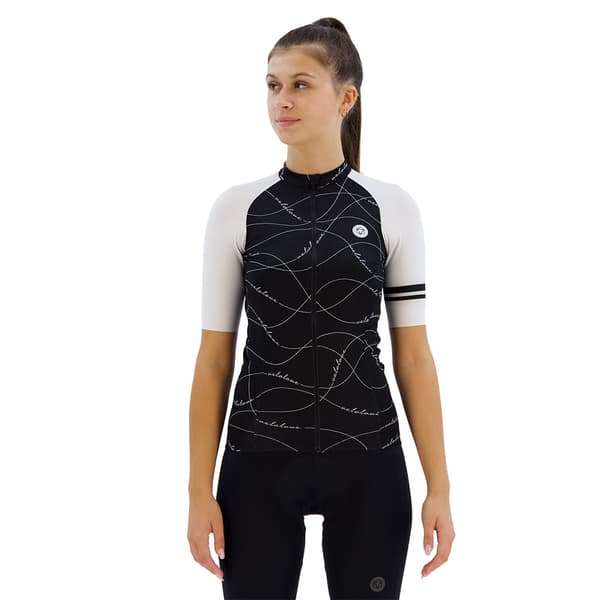 Agu Velo Wave Essential Korta ärmar Cykeltröja Svart XS Kvinna