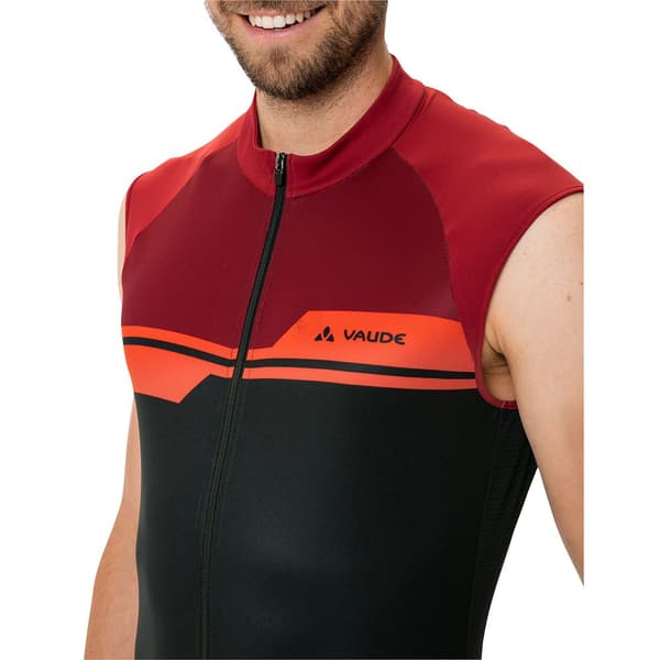 Vaude Bike Posta Fz Tricot Sl Ärmlös Cykeltröja Röd,Svart 2XL Man