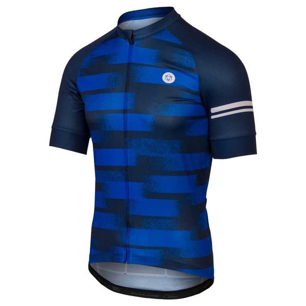 Agu Grainy Stripe Essential Korta ärmar Cykeltröja Blå S Man