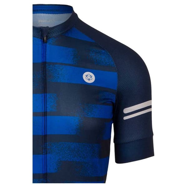 Agu Grainy Stripe Essential Korta ärmar Cykeltröja Blå S Man