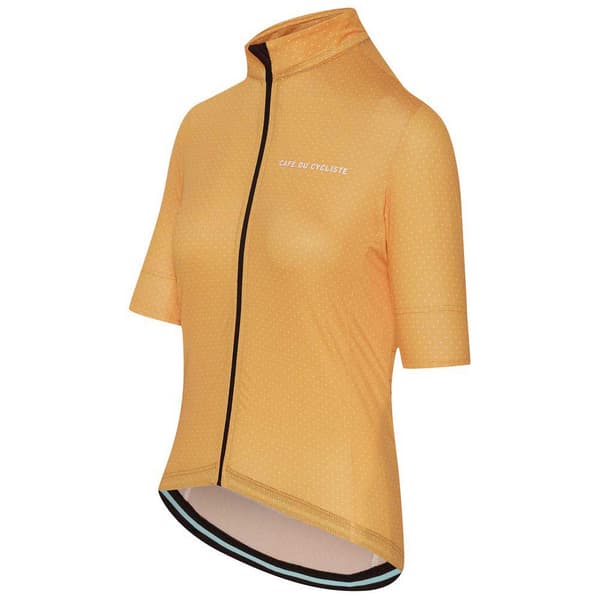 CafÉ Du Cycliste Fleurette Lyhythihainen Pyöräilypaita Keltainen,Oranssi XL Nainen
